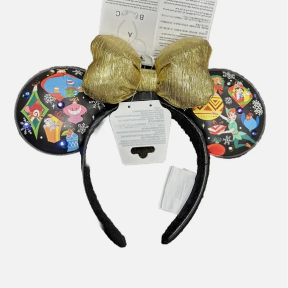 NWT Disney Parks Christmas 23 Light-Up Ornament Bow Mickey Minnie Mouse Ears - Picture 6 of 7
